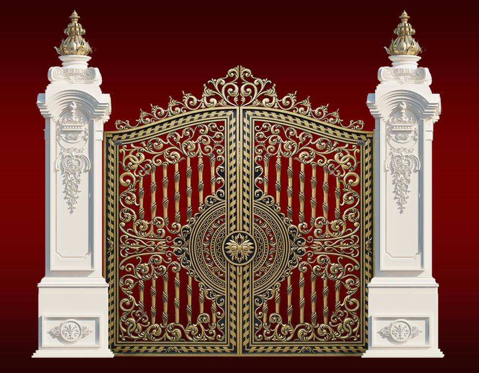 Cổng nhôm đúc mẫu C-099