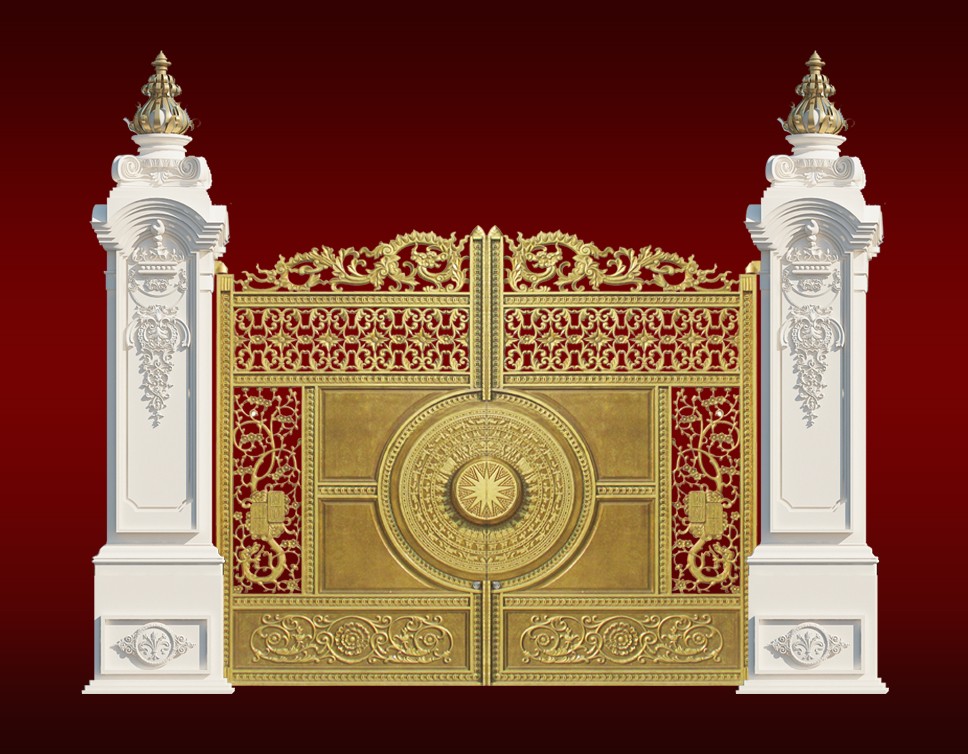Cổng nhôm đúc mẫu C-092