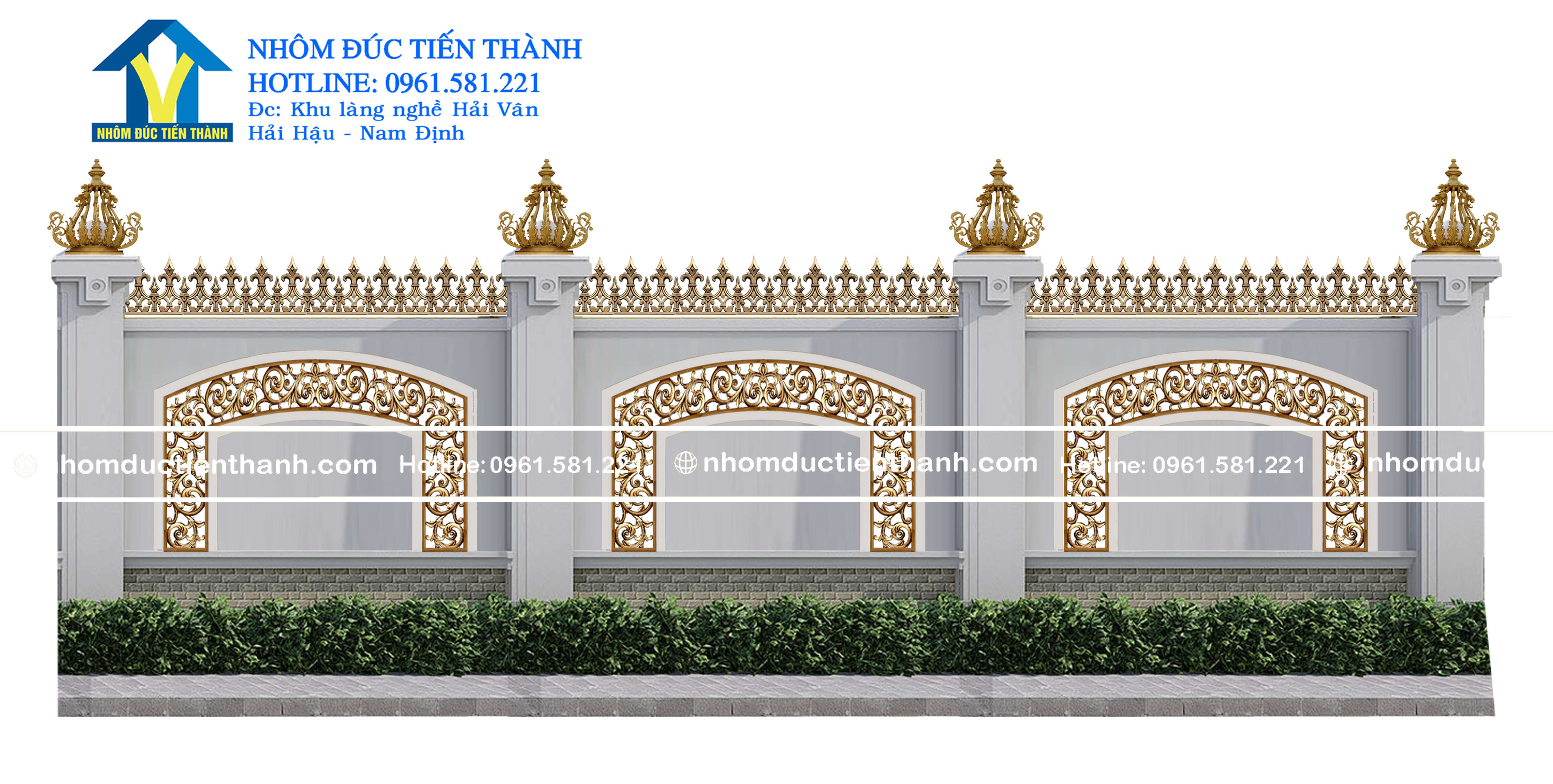 Hàng rào nhôm đúc mẫu HR -079