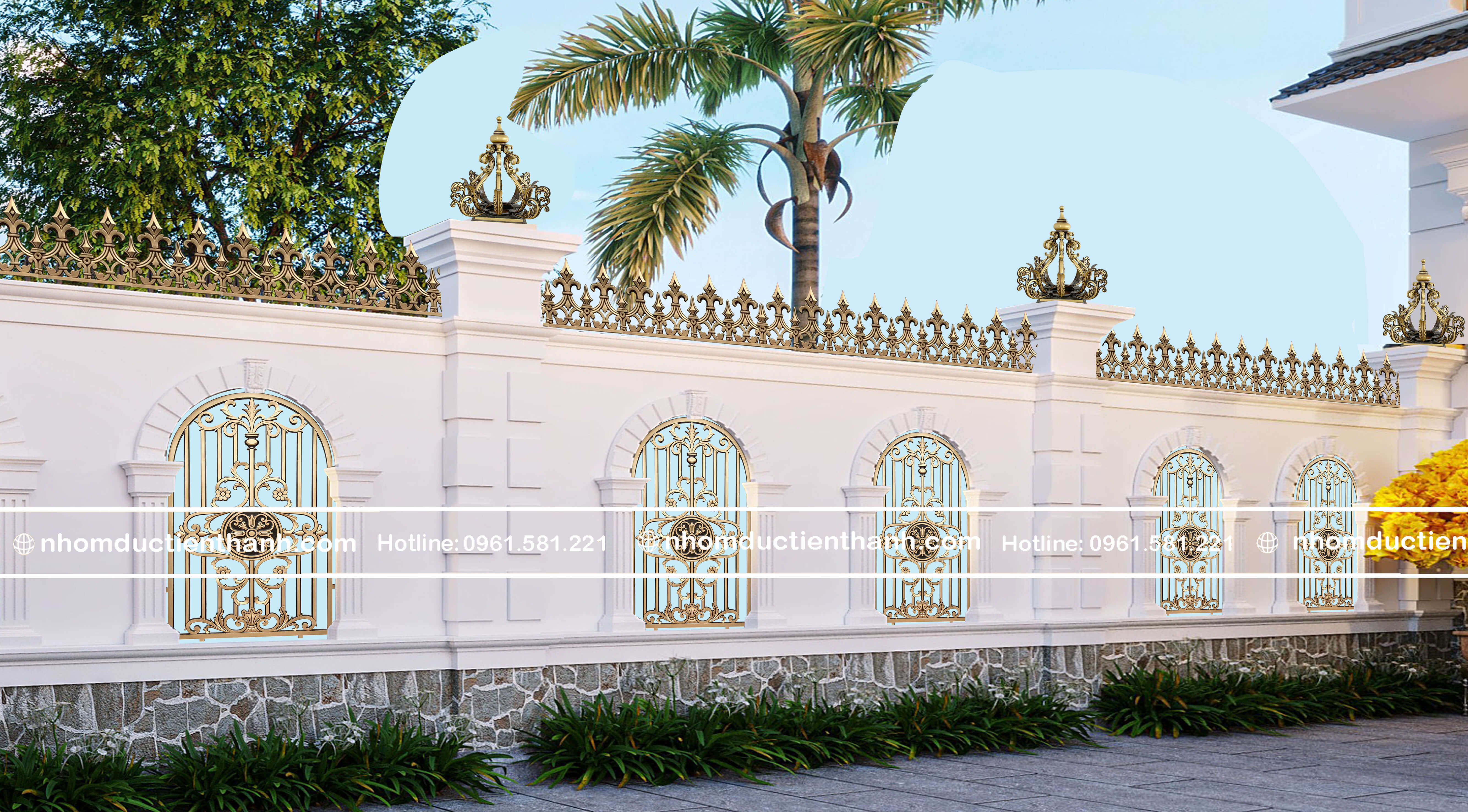 Hàng rào nhôm đúc mẫu HR -0824