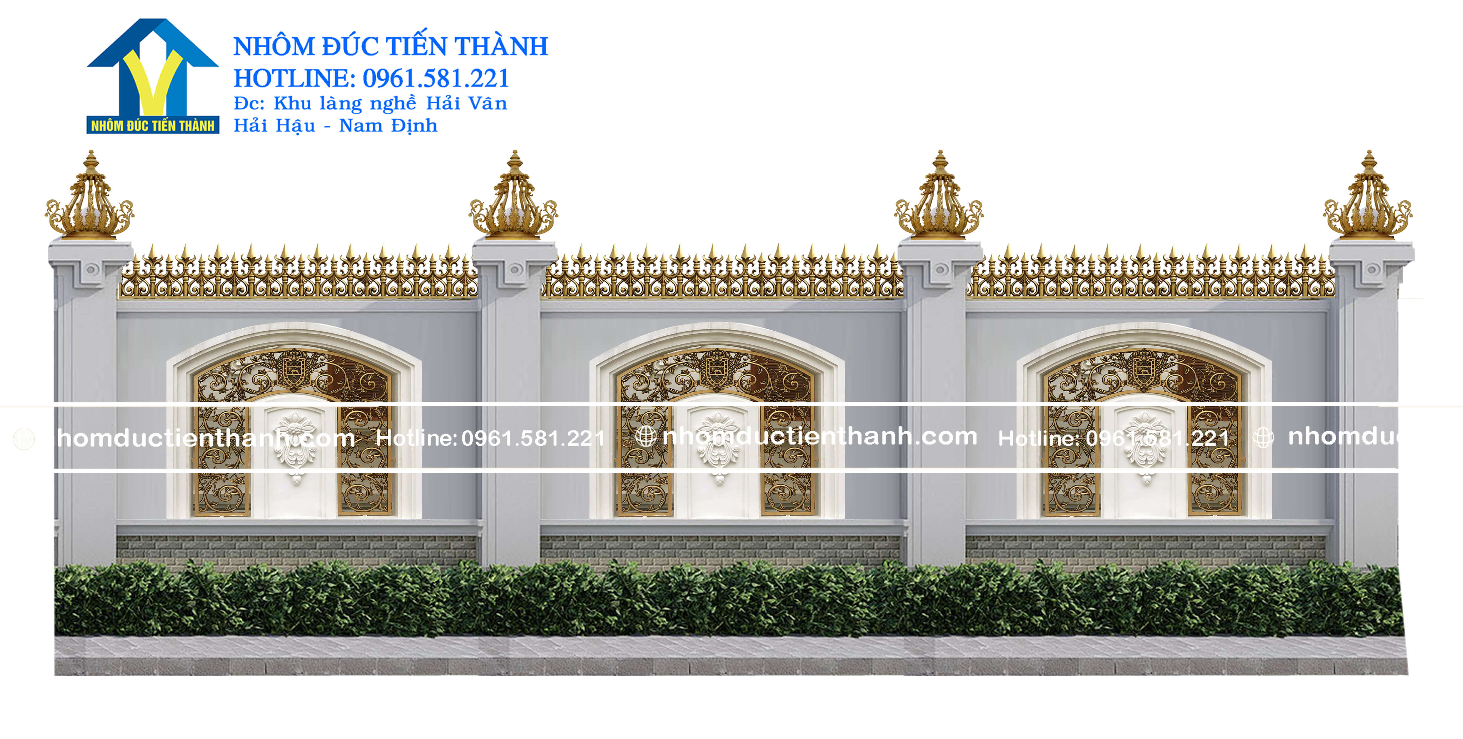 Hàng rào nhôm đúc mẫu HR -078