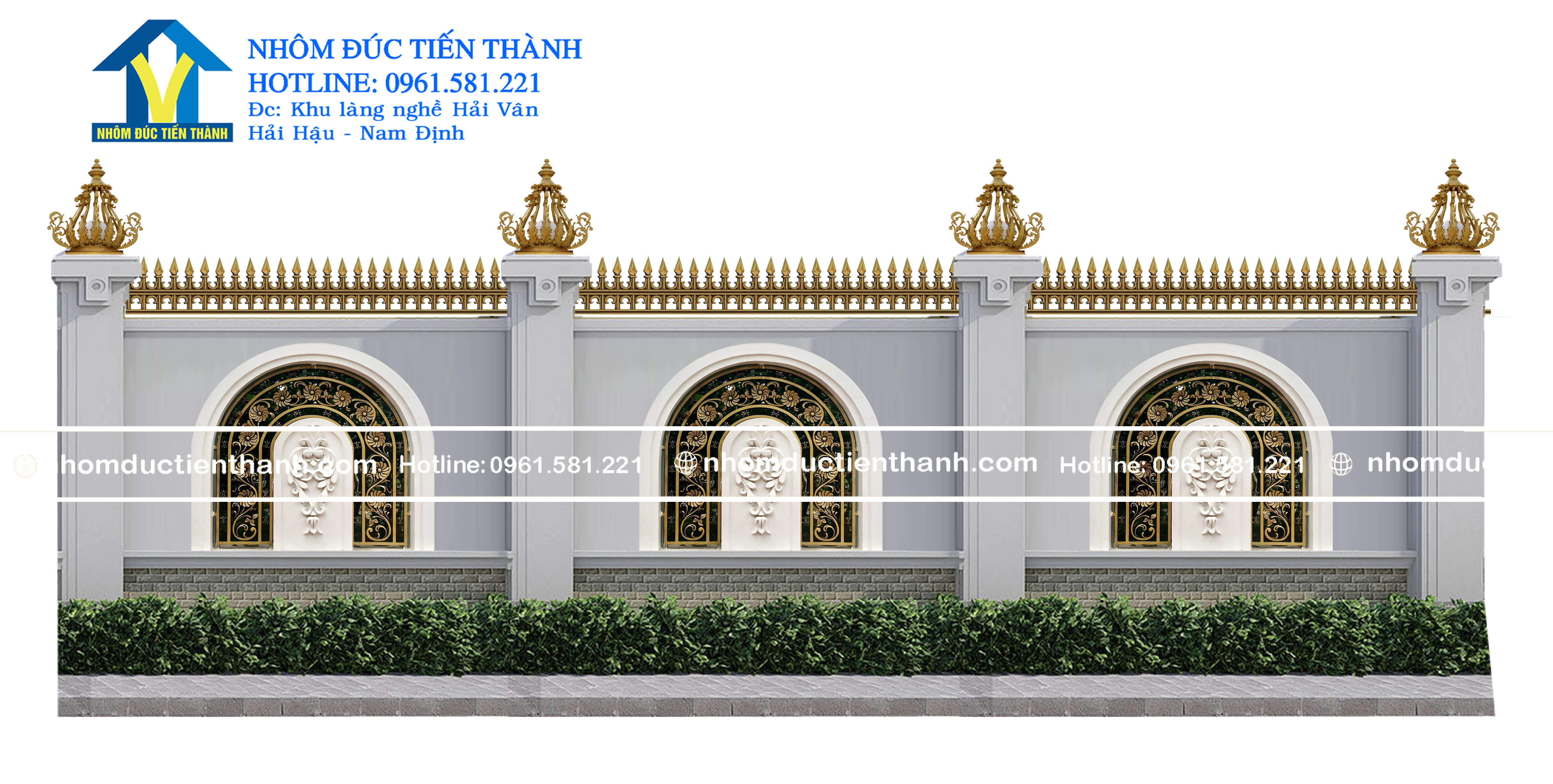 Hàng rào nhôm đúc mẫu HR -077