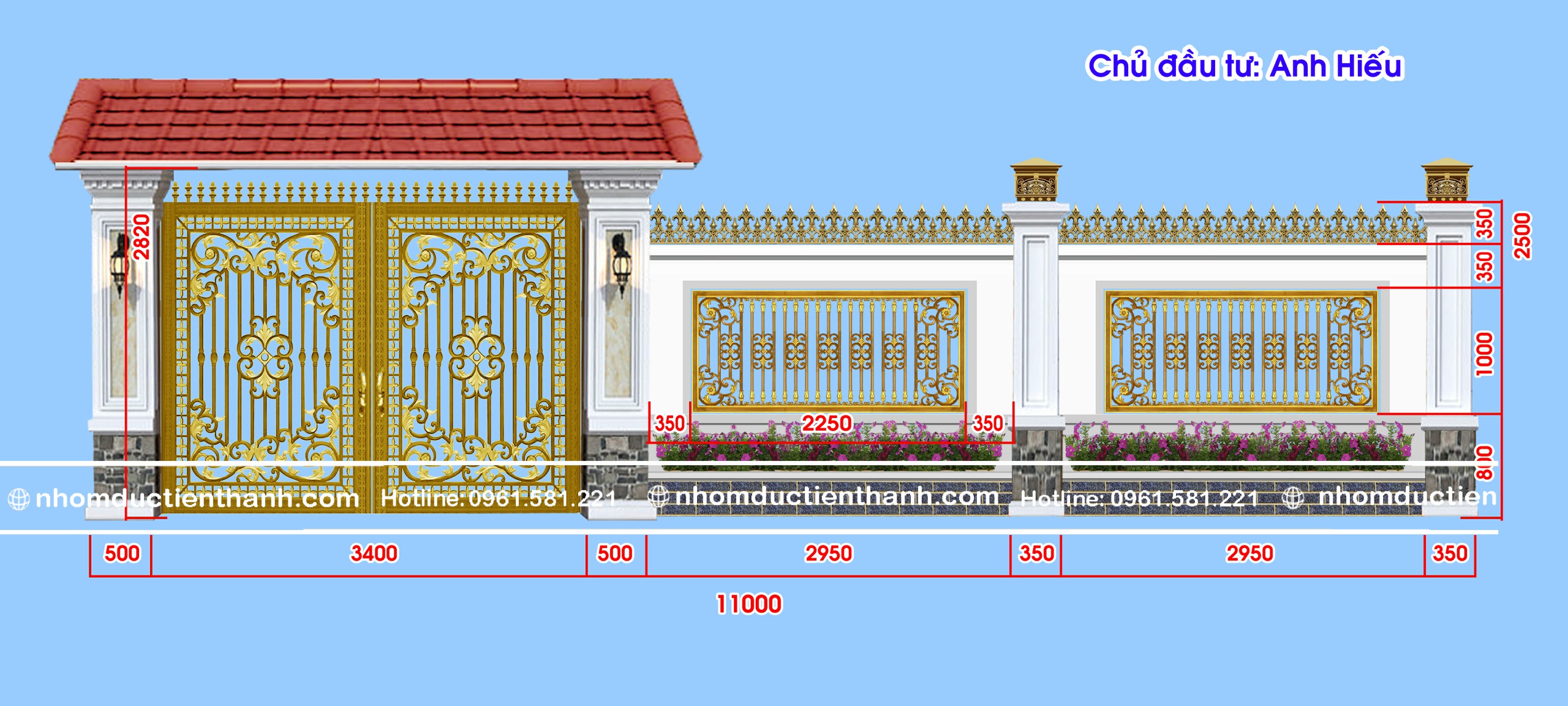 Cổng nhôm đúc trống đồng C-156 - Cổng Nhôm Đúc cao cấp 2026