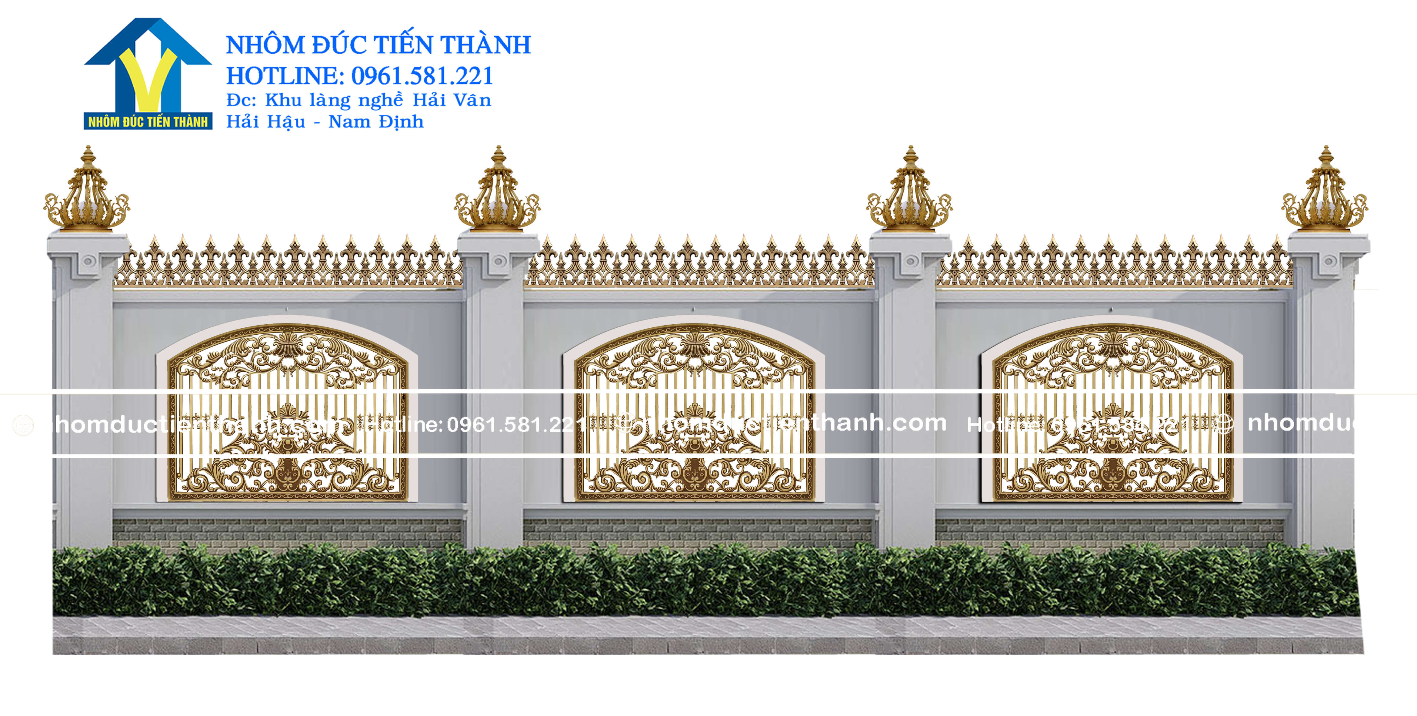 Hàng rào nhôm đúc mẫu HR -080