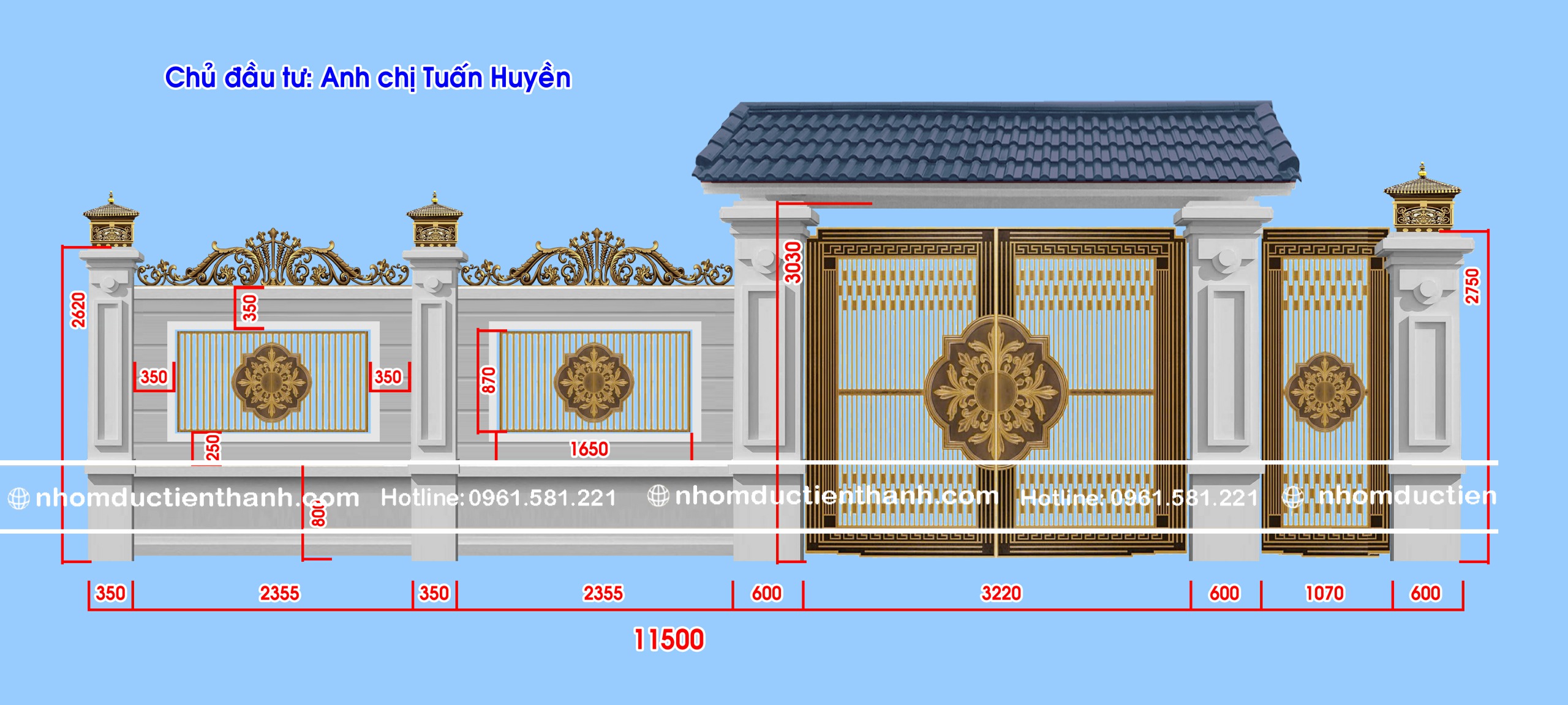 Cổng nhôm đúc trống đồng C-178 - Cổng Nhôm Đúc cao cấp 2026