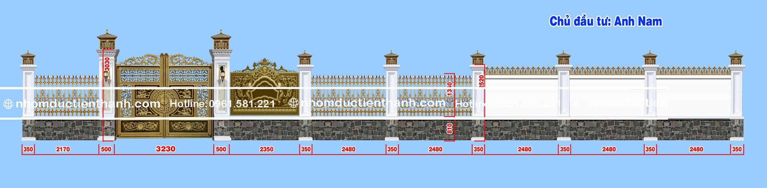 Hàng rào nhôm đúc sân vườn HR-0832 - Hàng Rào Nhôm Đúc cao cấp 2026