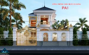 Bản vẽ cad cổng nhôm đúc biệt thự chuẩn kỹ thuật