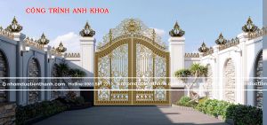 Cổng nhôm đúc 4 cánh đẹp: giải pháp chống xệ và báo giá 2026