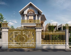 Cổng nhôm đúc trống đồng C-161
