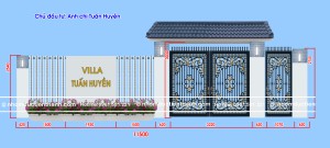 Cổng nhôm đúc điểm đen C-182