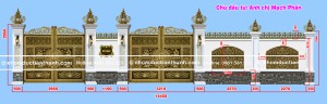 Cổng nhôm đúc hoàng gia C-172