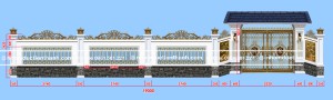 Cổng nhôm đúc biệt thự C-148
