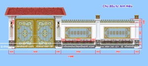 Cổng nhôm đúc trống đồng C-156