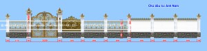 Cổng nhôm đúc sân vườn C-175