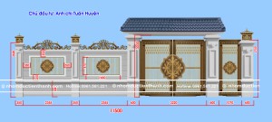 Cổng nhôm đúc trống đồng C-178