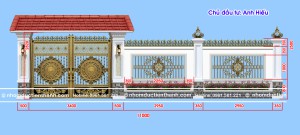 Cổng nhôm đúc trống đồng C-157