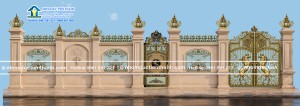 Cổng nhôm đúc lâu đài C-186