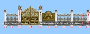 Hàng rào nhôm đúc trống đồng HR-0831 - Hàng Rào Nhôm Đúc cao cấp
