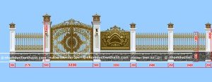 Hàng rào nhôm đúc phù điêu HR-0833 - Hàng Rào Nhôm Đúc cao cấp